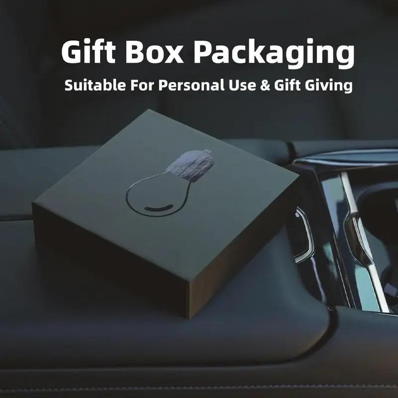 Romantic Car Hanging LED Bulb Light USB Powered Warm White Cozy Ambient Lamp for Car Interior Rear View Mirror Decor Love Atmosphere Night Light Perfect Valentine’s Day Gift