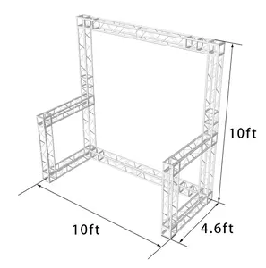 Trade Show Booth Trusses DJ Stage 10ftx4.6ftx10ft Aluminum Box Truss Exhibition