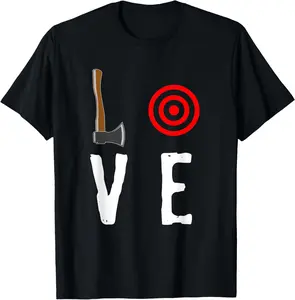 100%cotton Love Axe Throwing Target Shirt Hatchet Thrower Gift T-Shirt