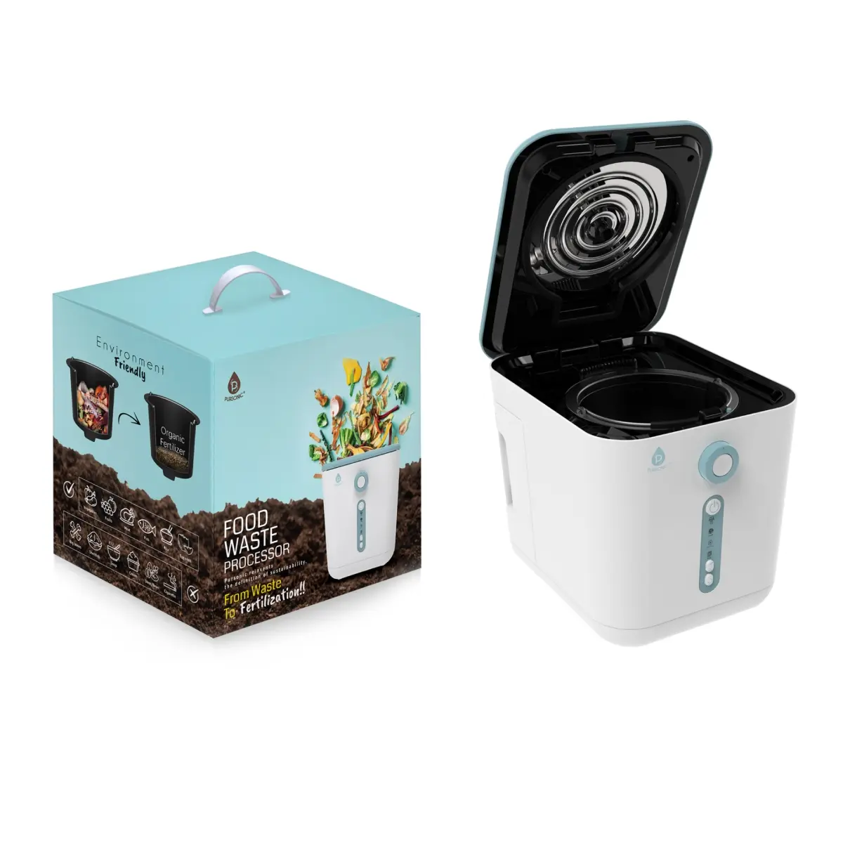 Pursonic 3 Litre Food Waste Processor & Composter, Fertilizer from Food Scraps