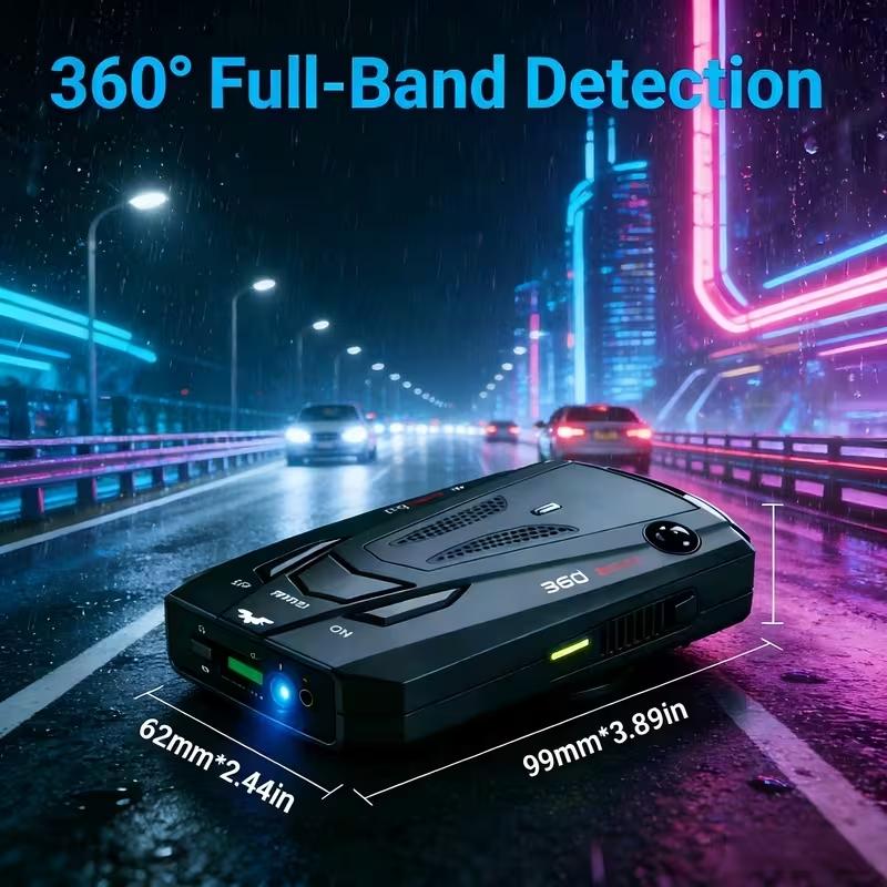 Dual Mode On-Board Safety Device – Voice Alerts + LED Display, Universal 12V Plug-and-Play for City & Highway Driving, Car Essential