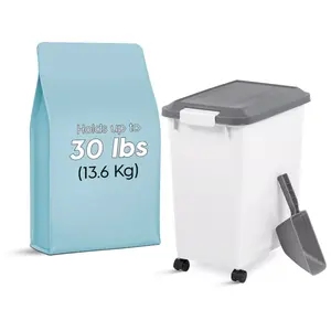 IRIS Airtight Pet Food Container with Scoop Dog & Cat Food Storage Bin BPA Free