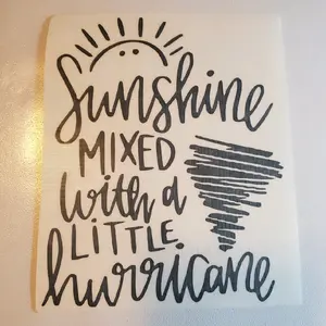 Sunshine Mixed With A Little Hurricane Vinyl Decal