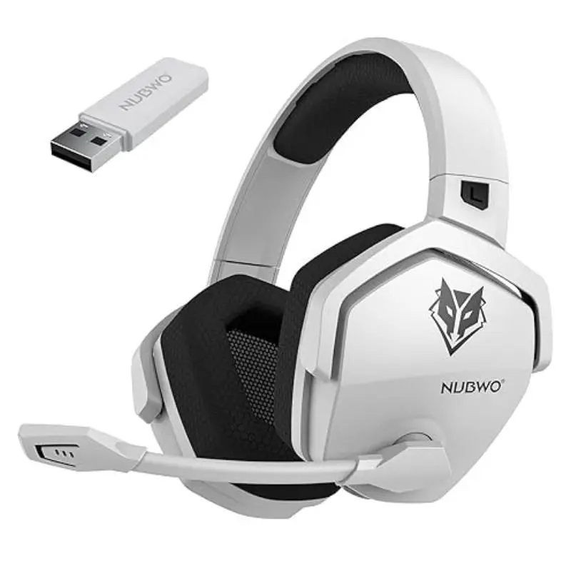 [Summer Vibes] NUBWO G06 Wireless Gaming Headset – 23ms Low Latency Audio,50mm Stereo Sound, Noise-Canceling Mic, 100Hrs Battery – Works on PS5, PC, Mobile, Perfect Valentine’s Gift for Him & Her (Not Xbox) fathersdaygift