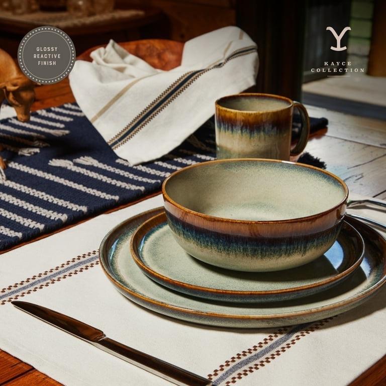 {AUTHENTIC} Yellowstone 12-Piece Ceramic Dinnerware Sets - variations yellowstone  dinnerware plate  bowl