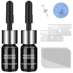 Windshield Crack Chip Repair Kit: 2 Bottles Quick Fix Car Windows Glass Tool Used for Car Star Shaped Scratches Windshield Crack Chip Repair Kit: 2 Bottles Quick Fix Car Windows Glass Tool Used for Car Star Shaped Scratches