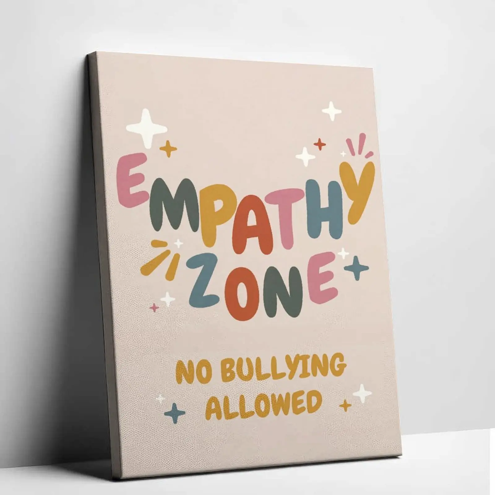 Anti-Bullying Unframed Wall Print - Back to School Classroom Decor, Encourages a Positive Atmosphere for Home Use