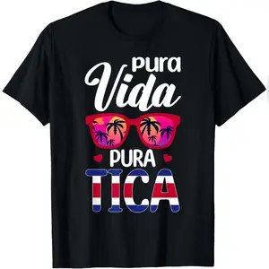 Pura Tica Costa Rican Women T-Shirt Relaxed Fit Cotton T-Shirt