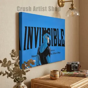 Invincible War Themed Canvas Poster Mark's Universe Variant Art Wall Decor Comic Style Gift for Teens Living Room Bedroom Dorm Solid Wood Textured Frame Waterproof Moisture-Proof Design