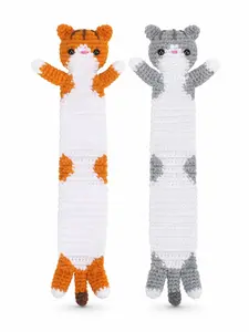 TIKA 2-Pack Long Cat Bookmark Crochet Kit for Beginners with Step-by-Step Video Tutorials for Adults and Kids