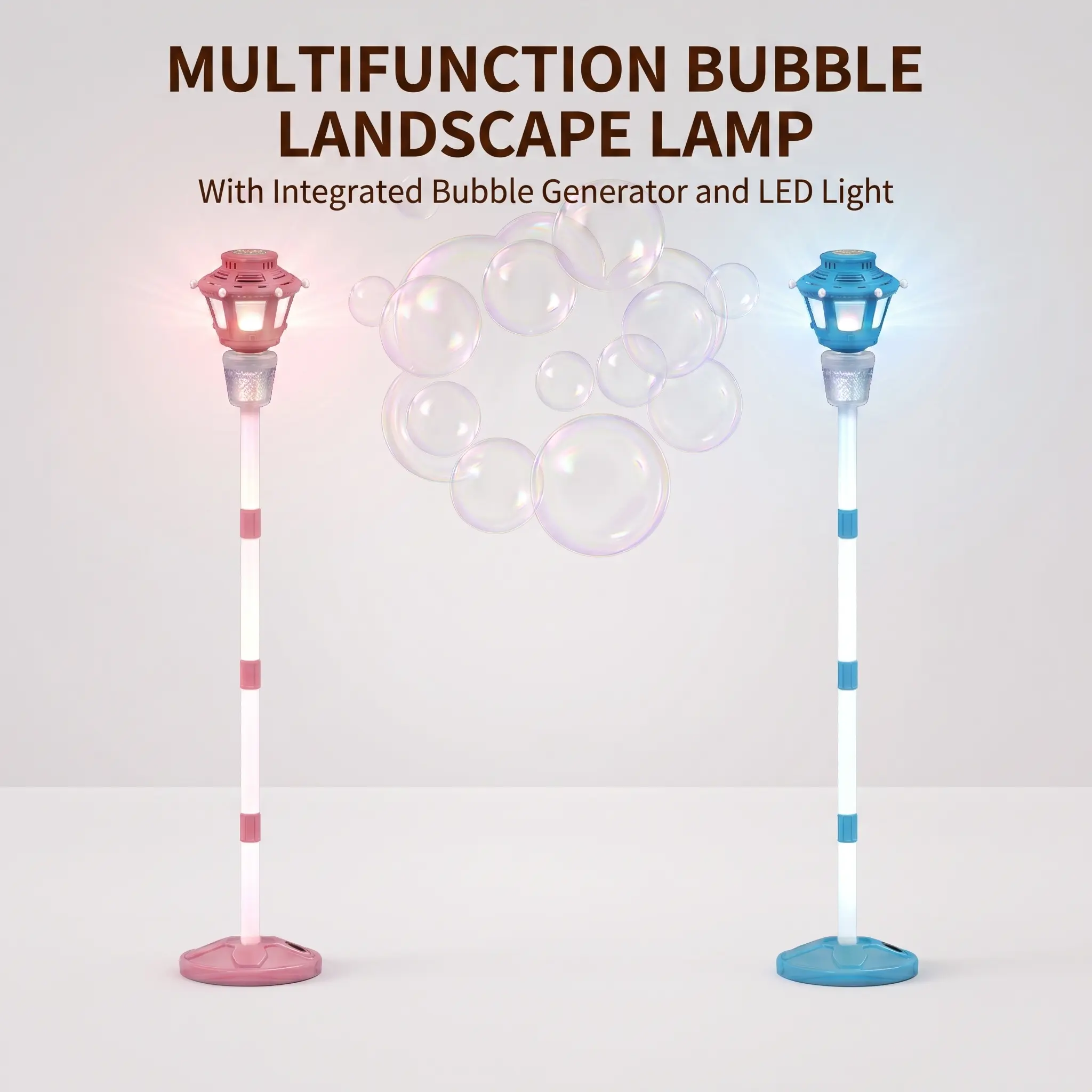 Automatic LED Bubble Machine with Height Adjustable Stand: Music Night Light Blower for Parties, Weddings, Christmas Gifts, Outdoor Kids Toys, Adult Birthdays , Camping Trips & Party event supplies