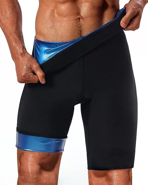 Sauna Sweat Short Pants for Men Sauna Leggings Compression High Waist Pants for Men,Workout Body Shaper Sauna Suit,Gym Training & Daily Home