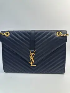 Pre-owned Yves Saint Laurent calfskin Shoulder Bags Saint Laurent (YSL) Large Cassandra Chain Shoulder Bag KY02597【Z】