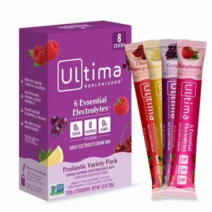 Ultima Replenisher, Electrolyte Drink Mix Packets, Sugar Free Daily Hydration Powder, Fruitastic Variety Pack, 8 Count Stickpacks