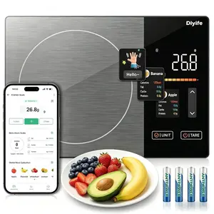 Nutrition Food with TFT Display, with Nutritional Calculator, Calorie, Fat, Carb, Protein Tracking, 50 Food Preload, for App Customization, Battery-Powered