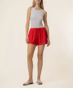 Aria Linen Short in Tomato
