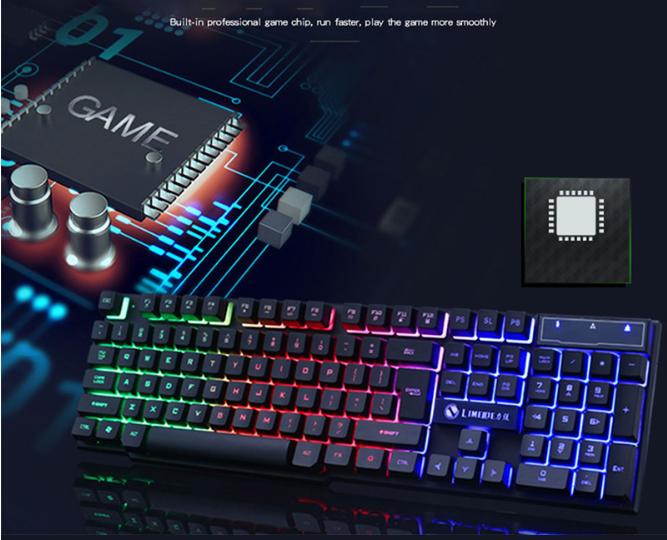 GTX300 Gaming CF LOL Gaming Keyboard Mouse Glowing Set