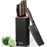 Astercook 6-Pc High Carbon Stainless Steel Kitchen Knives Set - Dishwasher Safe Kitchenware for Cutting, Chopping/Slicing, 6-Pc Meal Coverage - Ideal for First Homes, Dorm Kitchens