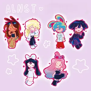 Alien Stage Bunny Acrylic Keychains, Cute, Durable, And Perfect For Bags, Keys, Or Gifts. Great For Daily Use Or As Thoughtful Little Gifts For Your Friends And Yourself.