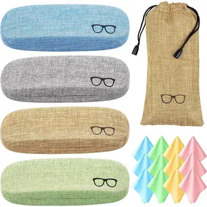 17 count Eyeglass Case Hard Shell Set, Unisex Hard Glasses Case, Large Eyeglasses Cases for Men Women