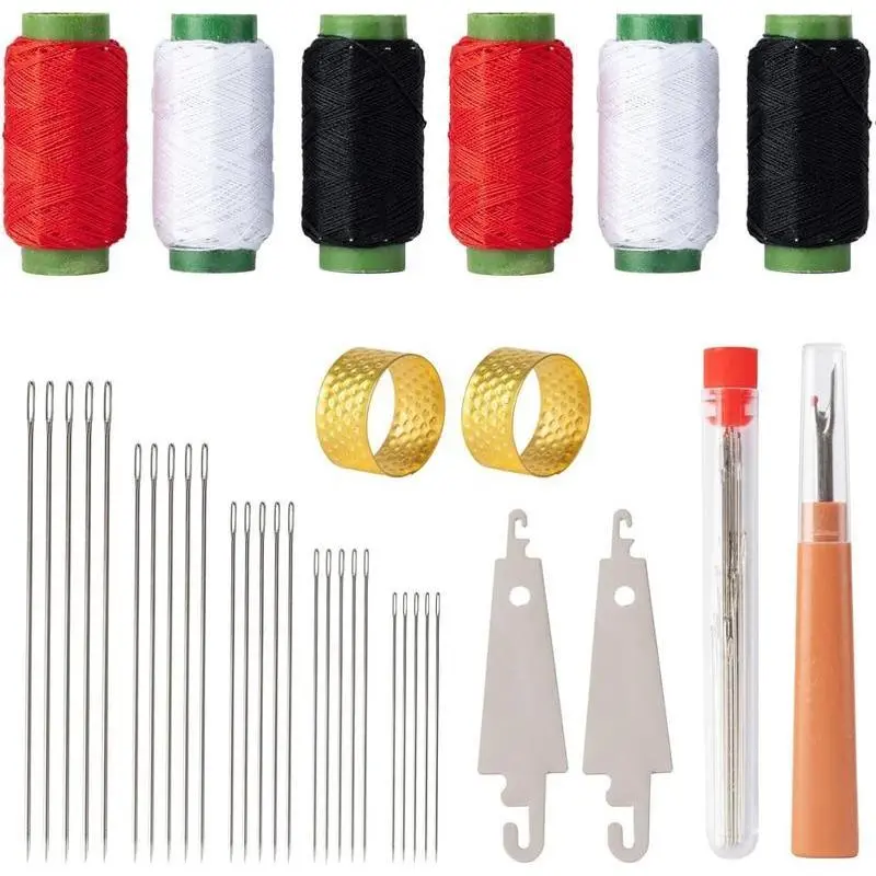 Stocking Stuffers for Women �C 37 PCS Big Eye Steel Sewing Needles Kit, Stainless Steel Hand Sewing Needles, Easy Threading, Christmas Gifts for Women, Mom, Grandma & Teen Girls