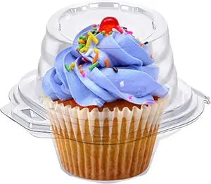 50 Pack Regular Cupcake Holders, Tall Cupcake Cases, Thicker and Stackable Plastic Cupcake Cases for Parties