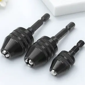 Keyless Quick-Change Drill Chuck Adapter Set, High-Precision Hex Shank Adapter for Electric Drills, Industrial-Grade Power Tool Accessories with Fast-Release Lock for Angle Grinders, Metalworking & Woodworking