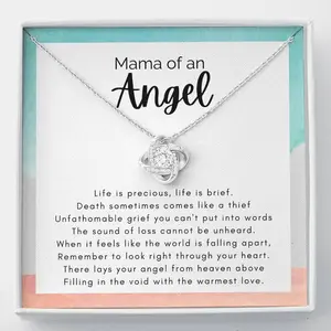 Mama Of An Angel Gift, Baby loss, Miscarriage keepsake from Baby Angel, Pregnancy Loss Necklace Jewelry, Child, Stillborn,Pregnancy Sympathy