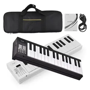 61 Key Foldable Electronic Bluetooth Digital Piano Portable Piano Keyboard w/LED Display/Built-in Battery/Electronic Keyboard Musical Instrument