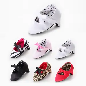 Archiveu Infant Baby Girls High Heels 3-9M Princess Shoes Bowknot Soft Sole Crib Shoes Sneaker Newborn Girl Photography Props