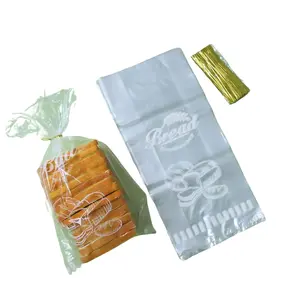 50 Pieces Bread Loaf Packing Bags - Printed Bread Bags for Homemade Bread or Bakery - Reusable Bag for Large Loaves