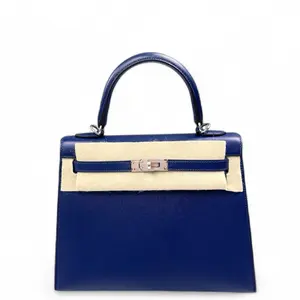 Pre-owned HERMÈS Leather tote bags Hermes Kelly 25 Madame 73 Bleu Saphir (mk103190)