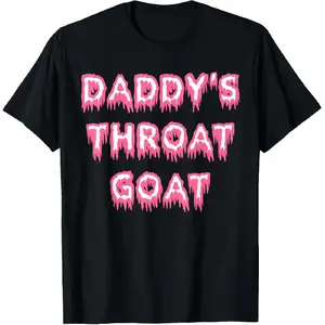 😂[100% Cotton][Graphic Tee]Funny "Daddy's Throat Goat" Sarcastic Vintage Graphic Tee, Adult Humor Shirt, Casual Cotton Streetwear T-Shirt for Men & Women, Bold and Hilarious Statement Shirt, Trendy Everyday Wear, Perfect Gift for Him or Her
