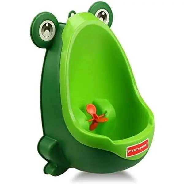 Cute Frog Potty  Urinal for Boys with Funny Aiming Target - Blackish Green