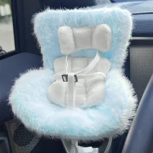 SeSe Code Car Seat with Soft Furry Cushion for 10-17cm Dolls, Clips onto Car Air Vent, Cute and Functional Car Ornament for Doll Collectors