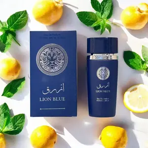 Lion Blue Eau de Parfum for Men - Fresh Spicy and Warm Aromatic Notes with Bergamot Lemon and Mint Top Notes