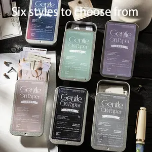 Gentle Series Sticky Note, 48pcs/box Colorful Sticky Note with Gift Box, DIY Decorative Sticker for Scrapbooking, Journaling, Gift Wrapping, Art Stickers