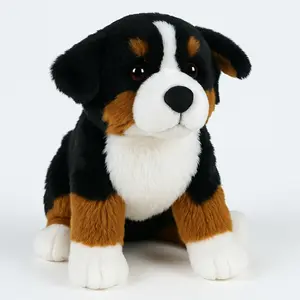 Realistic Bernese Mountain Dog Plush Toy - an Ultra-Soft Little Dog, a Lifelike And Adorable Puppy Doll, Suitable for Both Children And Adults, Making It The Perfect Birthday Gift And Room Decoration, High-Quality Stuffed Animal