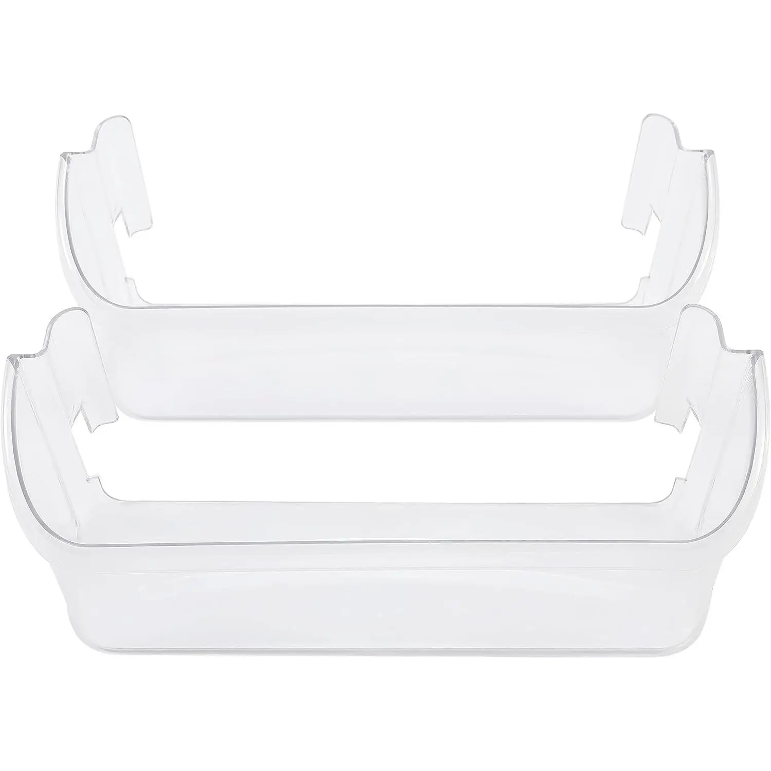 KQQIO 240323002 240363704 Replacement Refrigerator Door Shelf Side Bin (Bottom) Compatible with Frigidaire Refrigerator Replacement for 240363705 240363708 AP2116106 PS430207 - Clear 2PCS