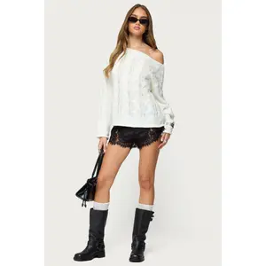 Reisa Lacey Satin Effect Shorts Reisa Lacey Satin Effect Shorts