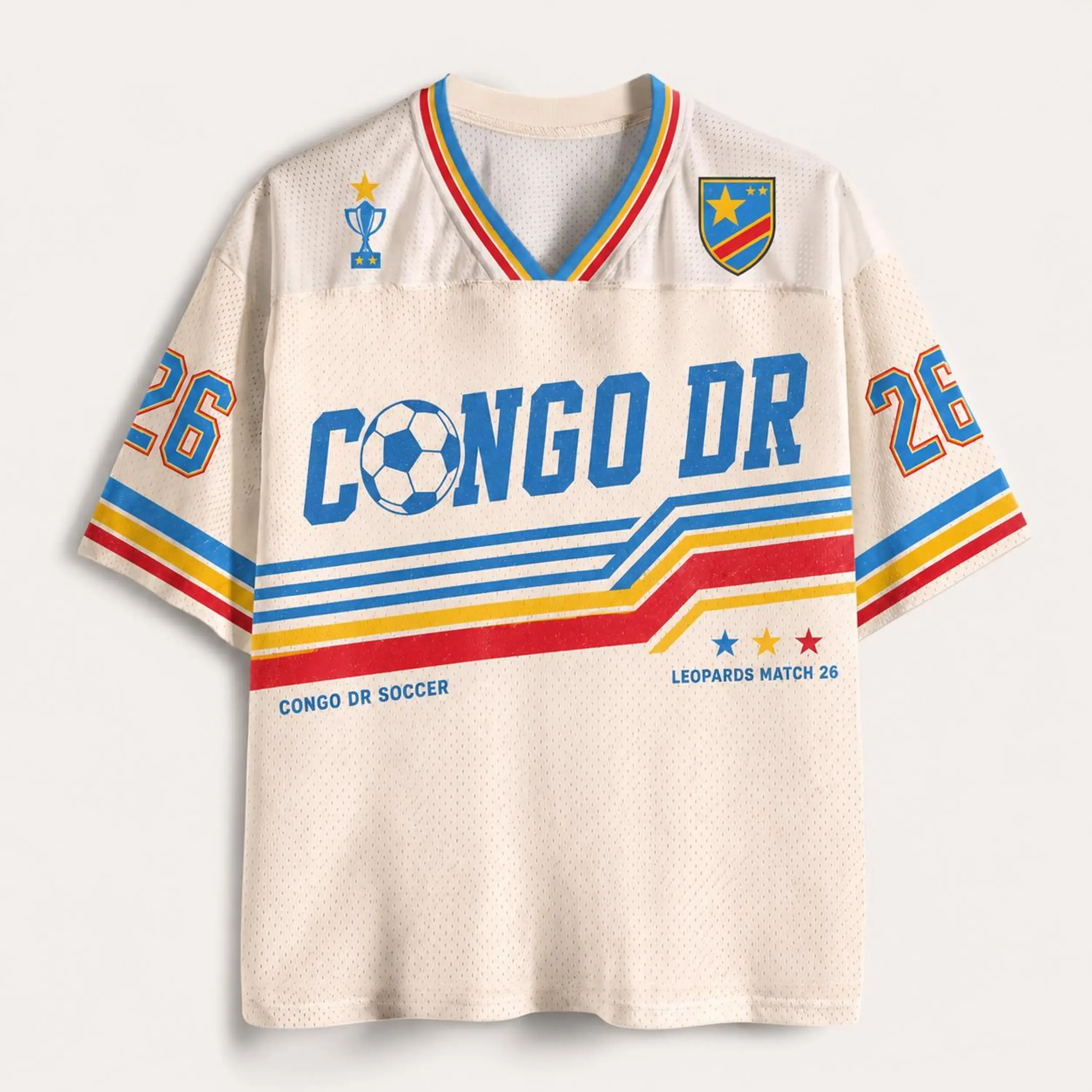 Unisex#CONGO Dr Soccer Jersey Shirt, Retro CONGO Dr Football Tee, Personalized Game Day Top