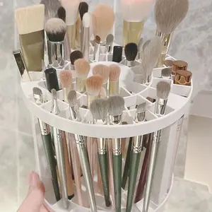 Computer Makeup Brush Storage Rack, Plastic Desktop Stand, Holds Pens Pencils Eyeliner Brushes, Organize Beauty Tools, Beauty Organizer, Beauty Supplies Organizer