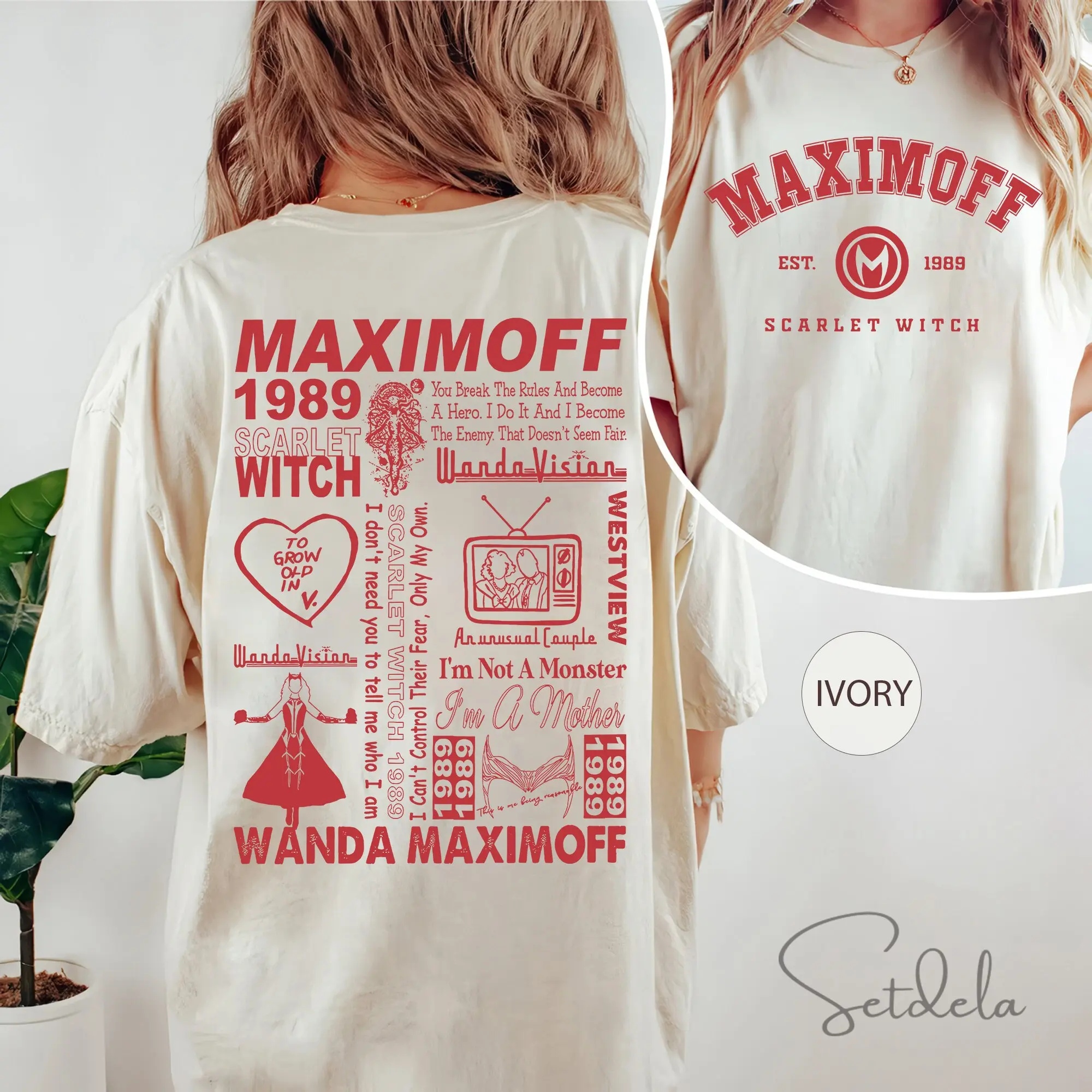 Retro Wanda Maximoff Shirt, Maximoff 1989 Shirt,