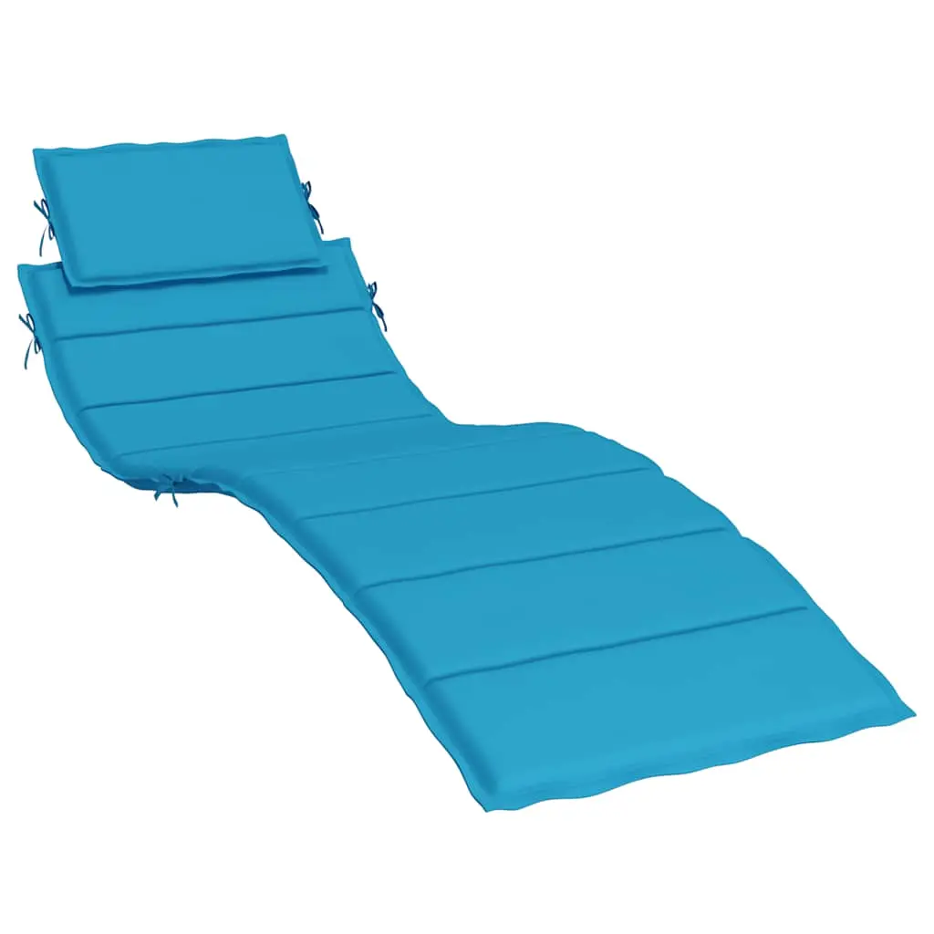 vidaXL Patio Cushion, Sun Lounger Chair Cushion, Lounge Chaise Cushion with Non-Slip Elastic Back for Garden Outdoor, Blue Oxford Fabric 314162