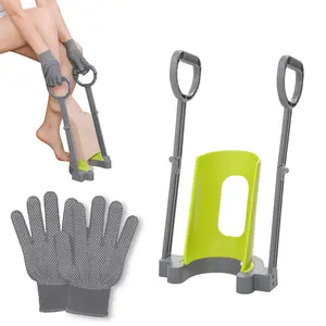 Fanwer Hard Plastic Sock Threader for Medium Calves - Sock Aid Device for Compression Stockings