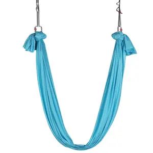 VEVOR Aerial Yoga Hammock & Swing, 5.5 Yards, Aerial Yoga Starter Kit with 100gsm Nylon Fabric, Full Rigging Hardware & Easy Set-up Guide, Antigravity Flying for All Levels Fitness Bodybuilding, Blue