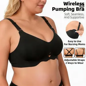G.L. Jelly Wireless Nursing Bra for Women – Seamless Push Up Maternity Bra for Big Bust, Full Coverage Buttery Soft Breastfeeding Bra with One-Hand Clip, Anti-Sagging Support T-Shirt