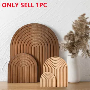 Wooden Wave Shaped Cutting Board, 1 Count Boho Style Decorative Wooden Cutting Board, Home Decor for Kitchen Dining Room, Wooden Chopping Board