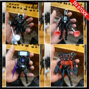 In Stock 3d Printed Skibidi Taitan Sound Player Titan Tv Man Titan Monitor Q-Version Multi-Jointed Action Figure Custom Toy