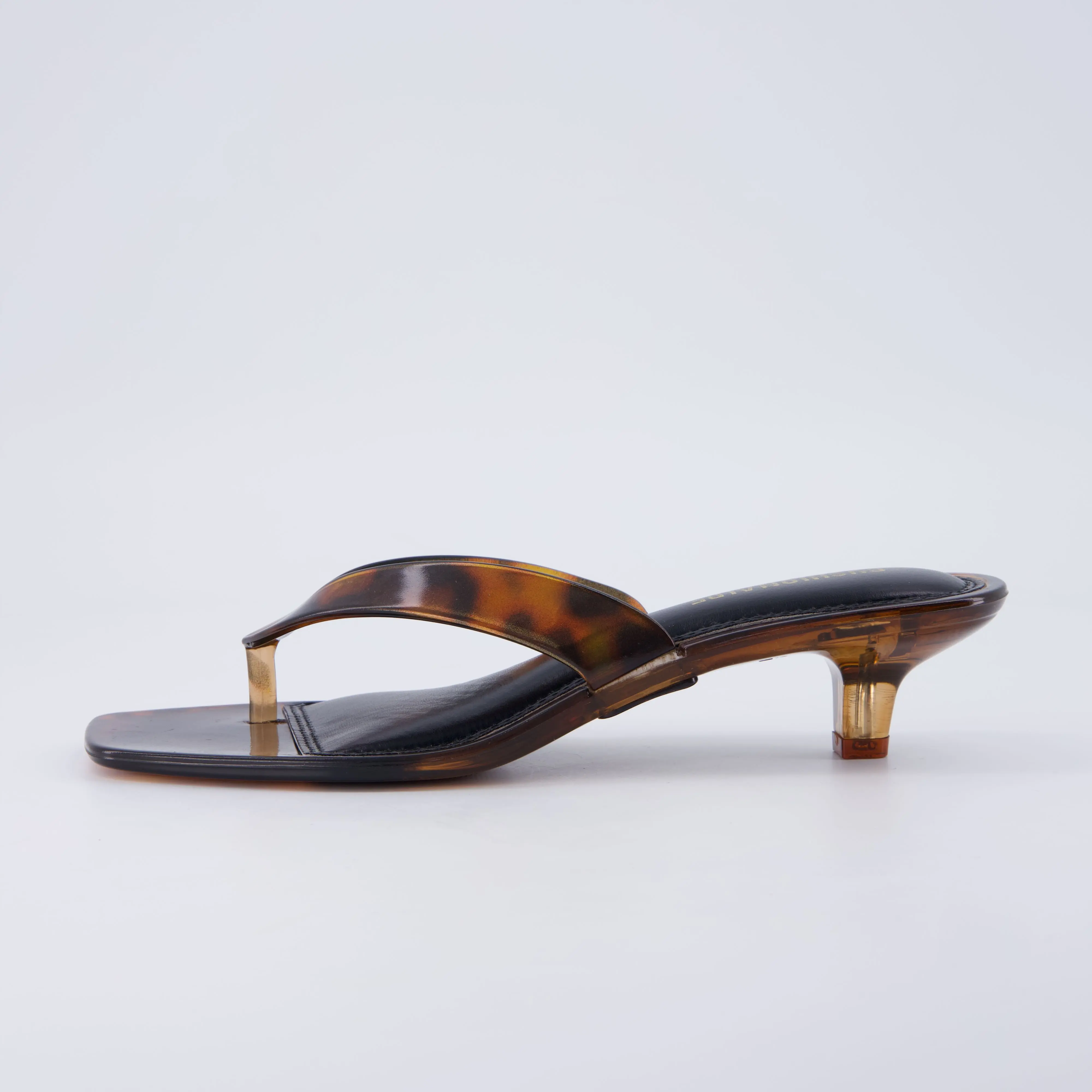 Cushionaire Riot Jelly Thong Kitten Heels for Women | Glossy Elegant Style Heels with Low Heel Design | Soft Comfortable Feel for Everyday Dressy Wear
